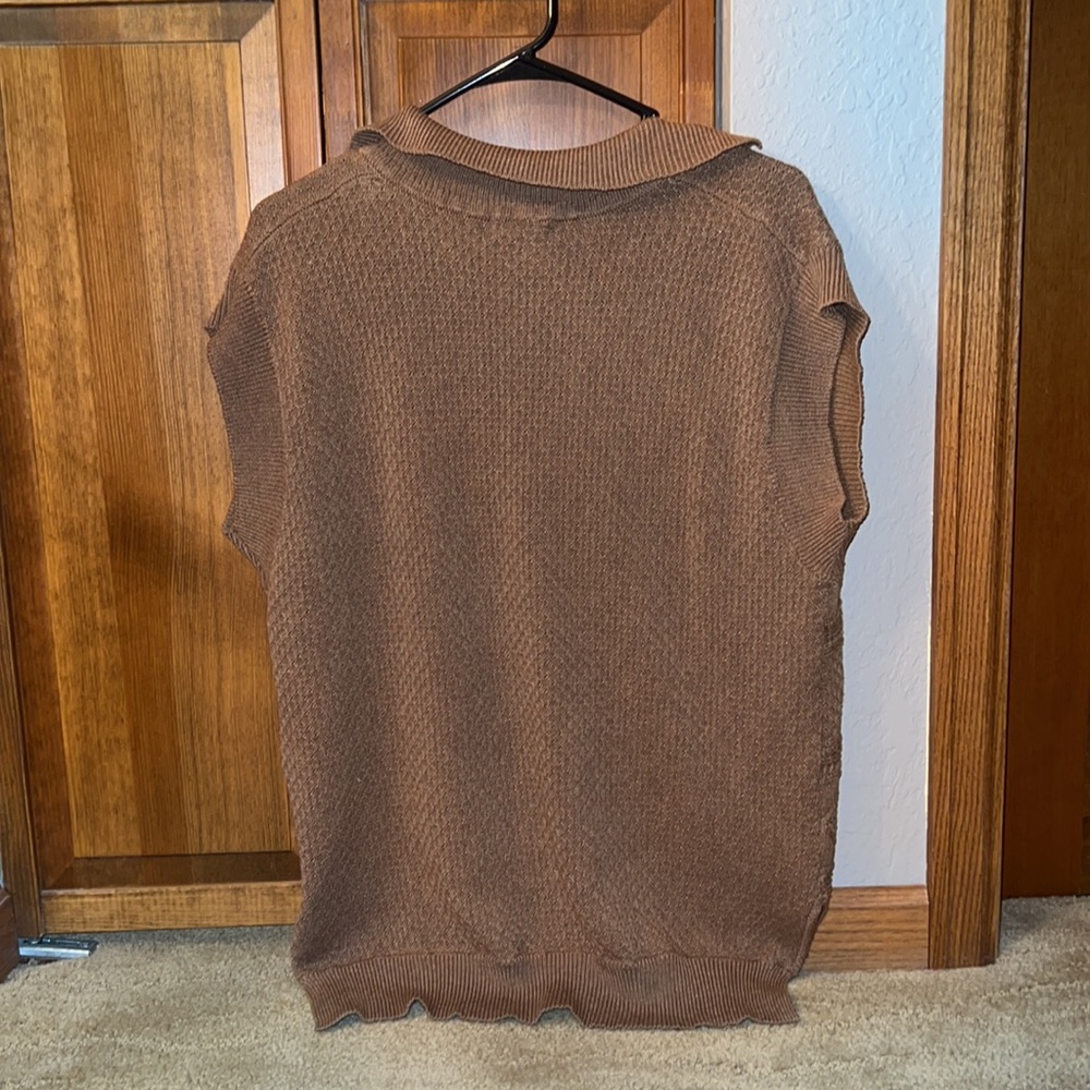 Urban hippie brown sleeveless sweater - Picture 4 of 4